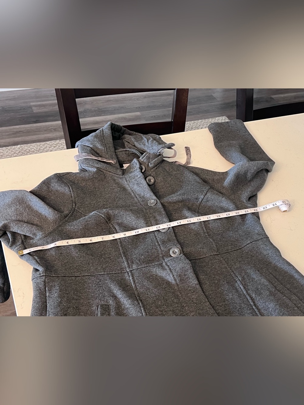 Torrid  Charcoal Gray Hooded Trench Coat size 0 - Picture 10 of 10